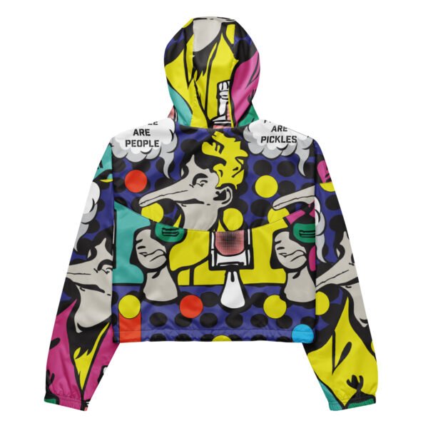 Women’s cropped windbreaker "People are People"