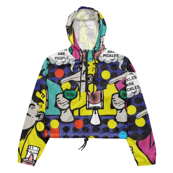 Women’s cropped windbreaker "People are People"