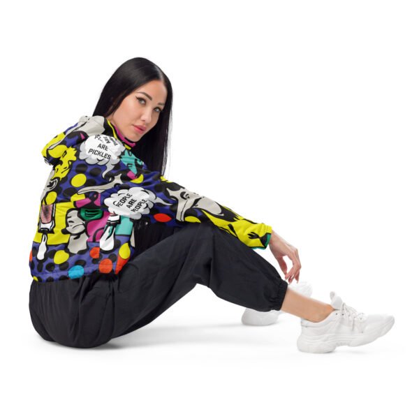 Women’s cropped windbreaker "People are People"